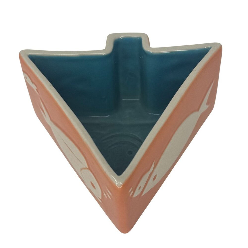 Vintage Modfish Orange Triangle Tiki Bowl Mug Ken Ruzic Tiki Farm 2015 MCM - Picture 2 of 9